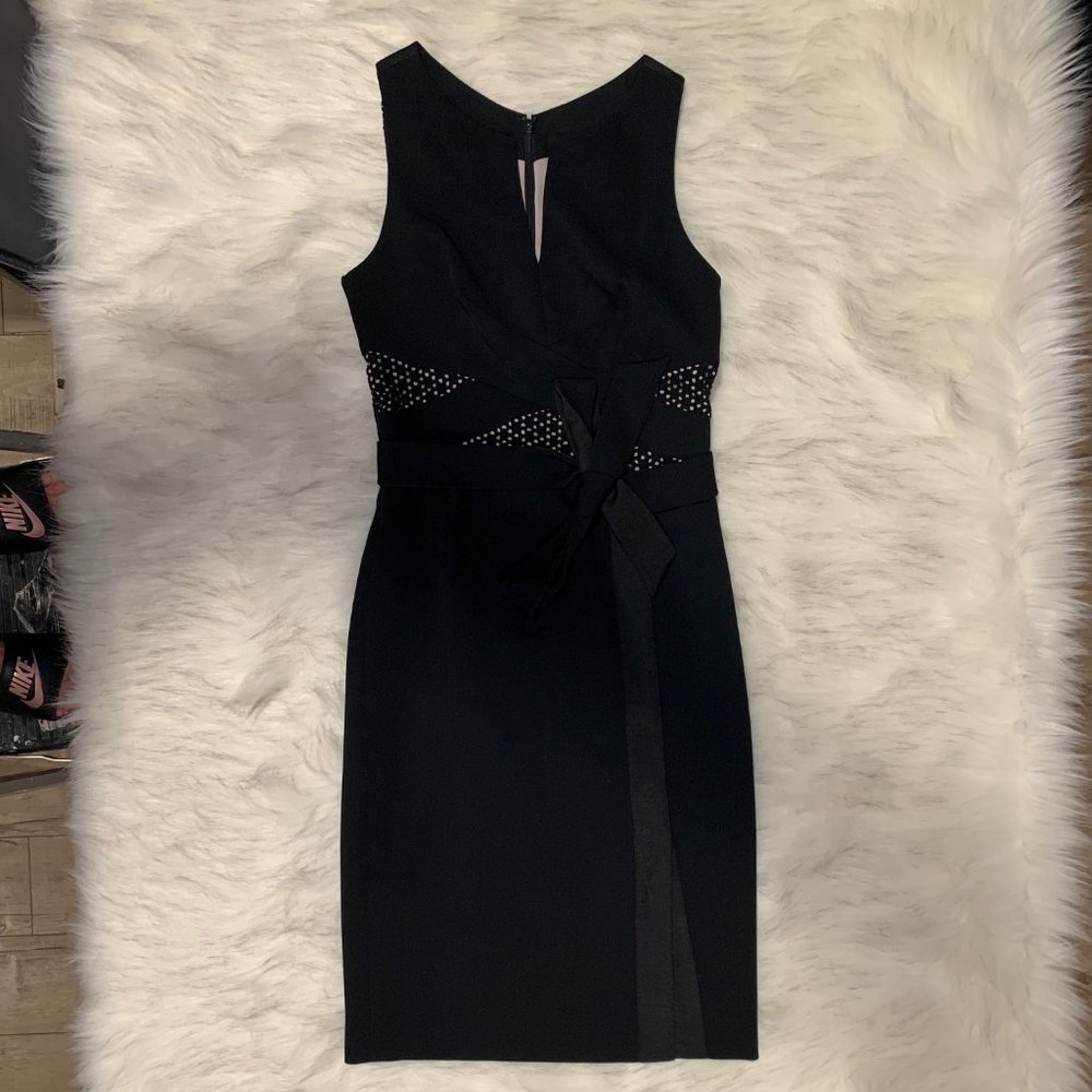 Karen Millen LBD Black Fitted Sleeveless Dress